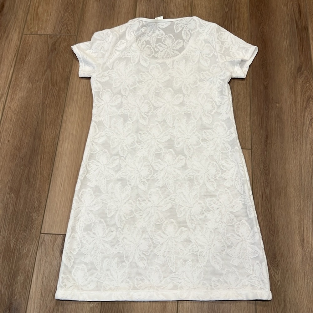 Tommy Bahama Cover-up Dress, Textured Fabric, Floral, Semi-Sheer, Size XS - Picture 11 of 13